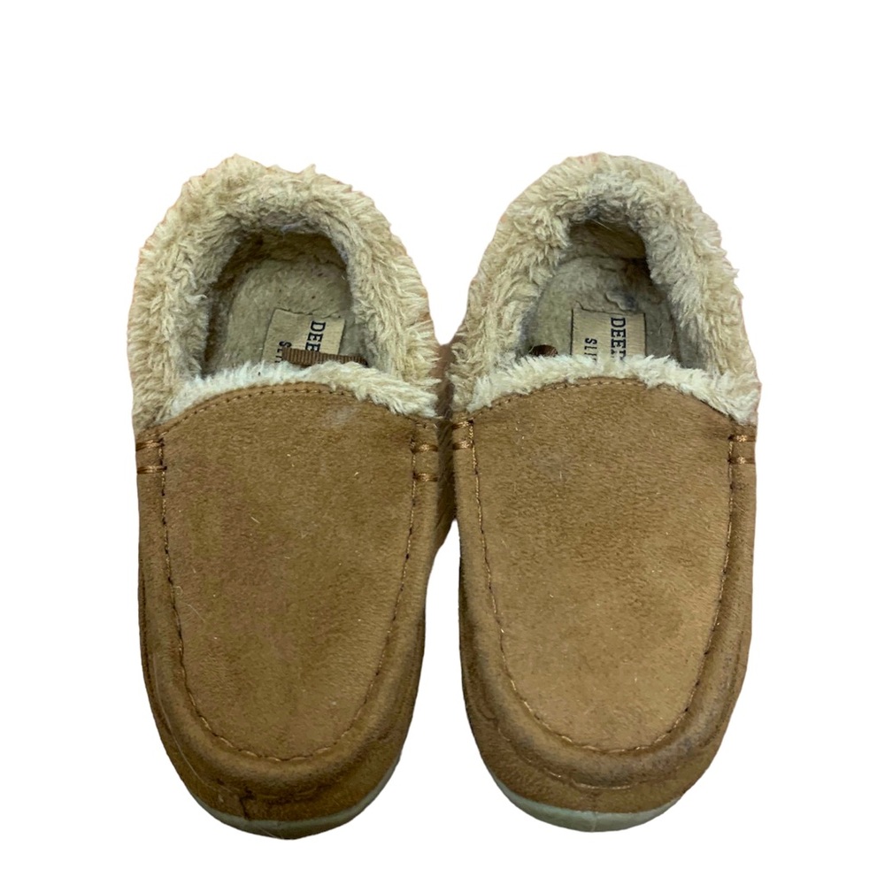 Kids Unisex tan Lil Spun Deer Stag Slipperooz